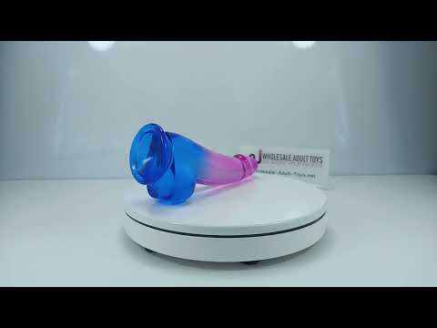 8.27'' Purple & Blue TPE Realistic Dildo