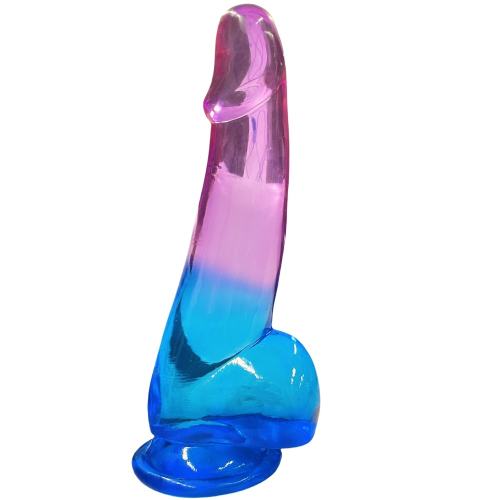 8.27'' Purple & Blue TPE Realistic Dildo