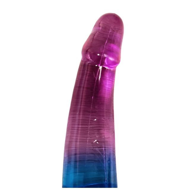 8.27'' Purple & Blue TPE Realistic Dildo