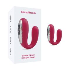 Red Rechargeable Silicone Vibrator – 5 Vibrating Modes U-Shaped Design