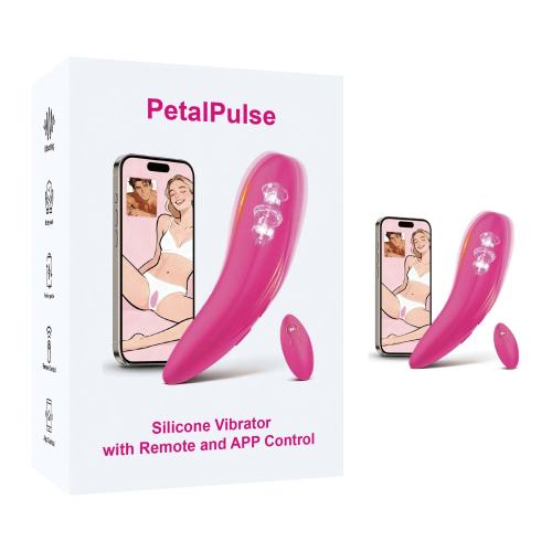 3.74" Magenta Rechargeable Silicone App-Controlled Vibrator – 9 Vibrating Modes Dual Control with Remote Stimulation