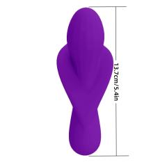 5.40" Purple Rechargeable Silicone Clitoral Vibrator – 10 Vibrating Modes Compact Design