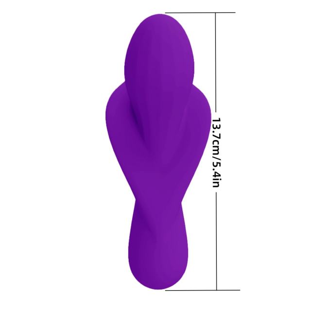 5.40" Purple Rechargeable Silicone Clitoral Vibrator – 10 Vibrating Modes Compact Design