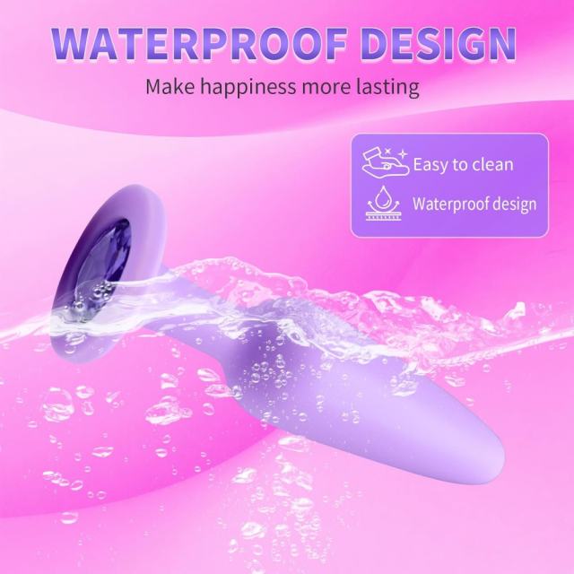 3 Sizes Purple Silicone Anal Plug Set – Progressive Training Kit with Gem Base Design