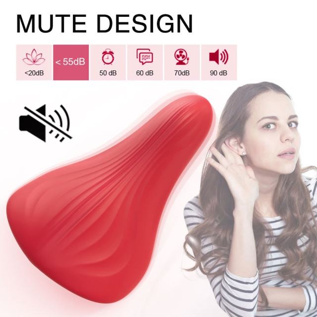 9 Vibrating Modes Red Rechargeable Silicone Remote Control Panty Vibrator