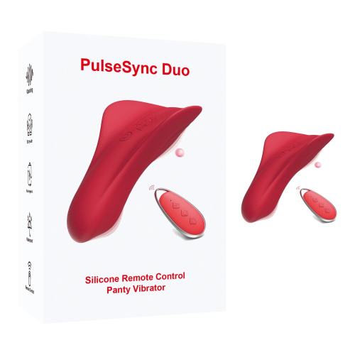 9 Vibrating Modes Red Rechargeable Silicone Remote Control Panty Vibrator
