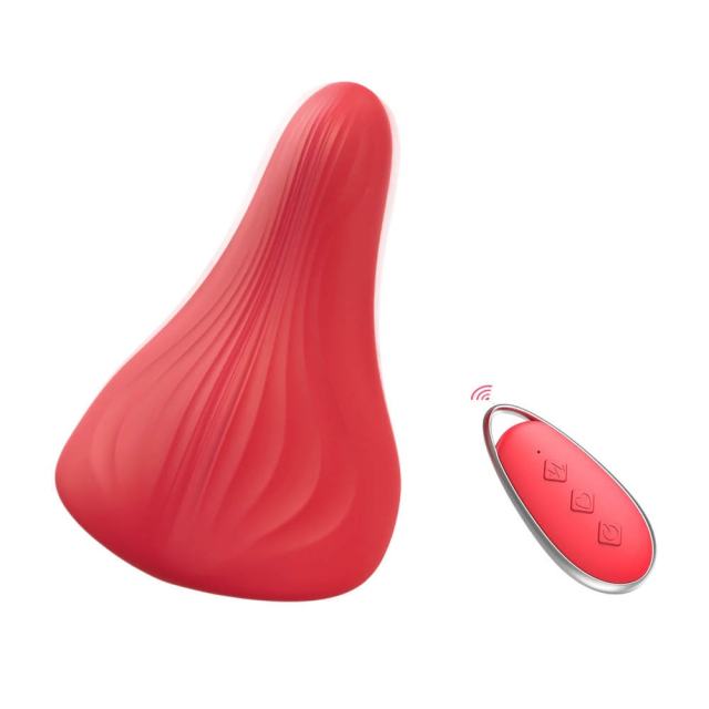9 Vibrating Modes Red Rechargeable Silicone Remote Control Panty Vibrator