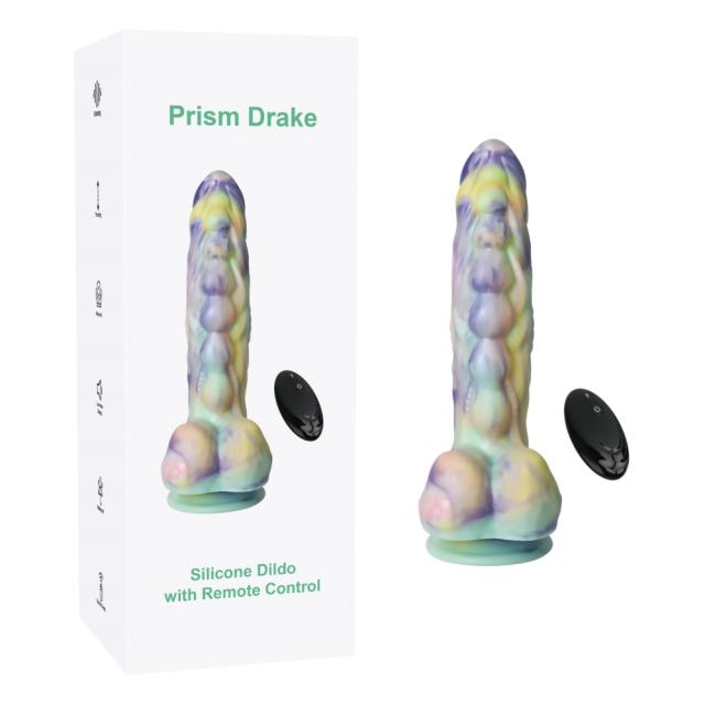 Customizable 9.26" Multicolor Rechargeable Silicone Thrusting Realistic Dildo – 10 Vibrating + 3 Thrusting Modes with Remote Control