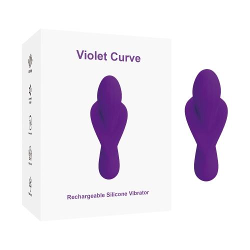 Customizable 5.40" Purple Rechargeable Silicone Clitoral Vibrator – 10 Vibrating Modes Compact Design