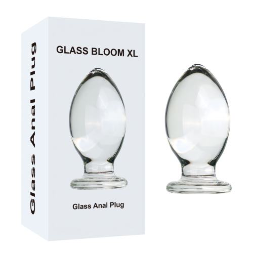 5.52'' Clear Glass Anal Plug – Large Size with Retail Box Packaging