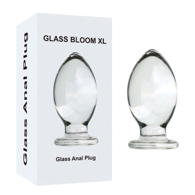 5.52'' Clear Glass Anal Plug – Large Size with Retail Box Packaging