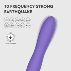 5.40" Purple Rechargeable Silicone G-Spot Vibrator – 10 Vibrating Modes Slim Precision Design