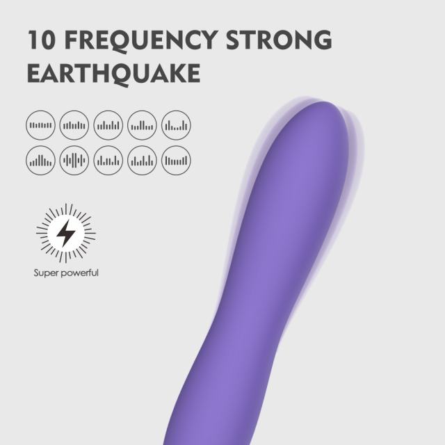 5.40" Purple Rechargeable Silicone G-Spot Vibrator – 10 Vibrating Modes Slim Precision Design