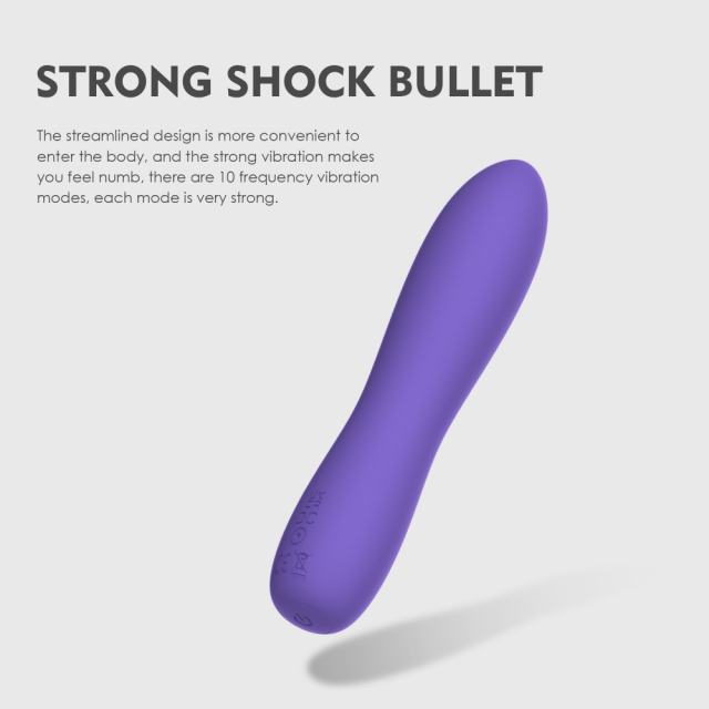 5.40" Purple Rechargeable Silicone G-Spot Vibrator – 10 Vibrating Modes Slim Precision Design