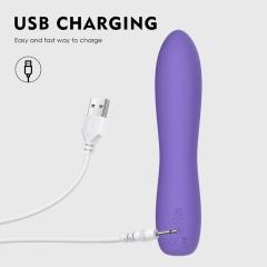 5.40" Purple Rechargeable Silicone G-Spot Vibrator – 10 Vibrating Modes Slim Precision Design