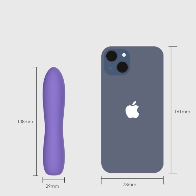 5.40" Purple Rechargeable Silicone G-Spot Vibrator – 10 Vibrating Modes Slim Precision Design