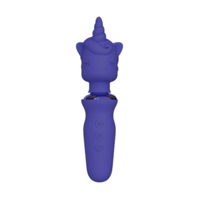 7.29" Purple Rechargeable Silicone Unicorn Vibrator – 20 Vibrating Modes Fantasy Design