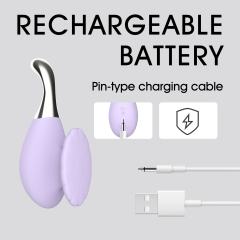 4.33" Purple Rechargeable Silicone Slim Vibrator – 10 Vibrating Modes