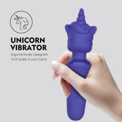 7.29" Purple Rechargeable Silicone Unicorn Vibrator – 20 Vibrating Modes Fantasy Design