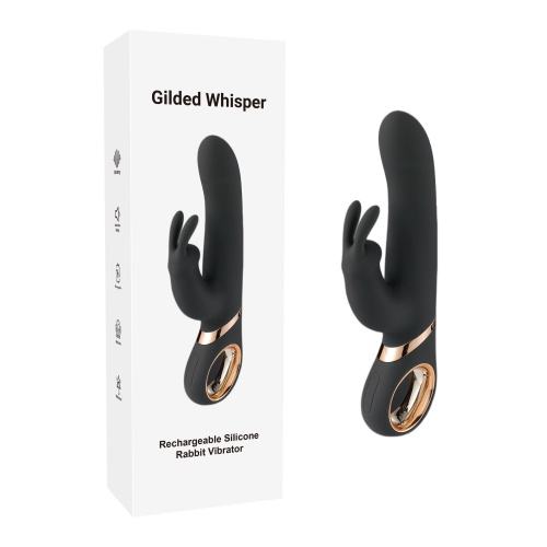 9.06" Black Rechargeable Silicone Rabbit Vibrator – 13 Vibrating + 3 Swinging Modes Dual Stimulation Design