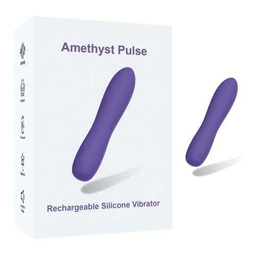 5.40" Purple Rechargeable Silicone G-Spot Vibrator – 10 Vibrating Modes Slim Precision Design