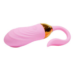 10 Vibrating Modes Pink Rechargeable Silicone Remote Control Vibrating Egg