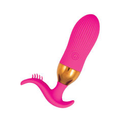 10 Vibrating Modes Magenta Rechargeable Silicone Remote Control Vibrating Egg