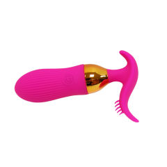 10 Vibrating Modes Magenta Rechargeable Silicone Remote Control Vibrating Egg