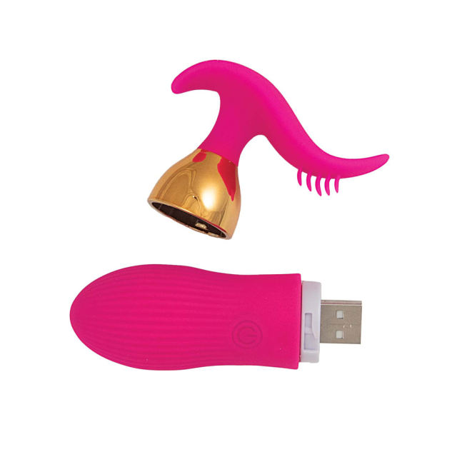 10 Vibrating Modes Magenta Rechargeable Silicone Remote Control Vibrating Egg