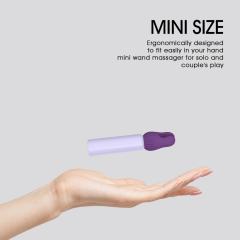 3.55" Purple Rechargeable Silicone Clitoral Vibrator – 10 Vibrating Modes with 5 Interchangeable Heads