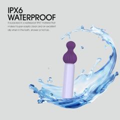 3.55" Purple Rechargeable Silicone Clitoral Vibrator – 10 Vibrating Modes with 5 Interchangeable Heads