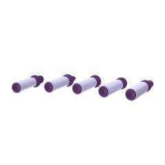 3.55" Purple Rechargeable Silicone Clitoral Vibrator – 10 Vibrating Modes with 5 Interchangeable Heads