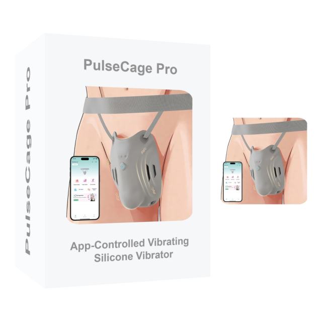 9 Vibrating Modes Wearable Grey Rechargeable Silicone App-Controlled Panty Vibrator