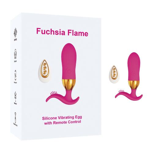Customizable 10 Vibrating Modes Magenta Rechargeable Silicone Remote Control Vibrating Egg