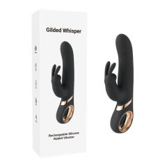 Customizable 9.06" Black Rechargeable Silicone Rabbit Vibrator – 13 Vibrating + 3 Swinging Modes Dual Stimulation Design