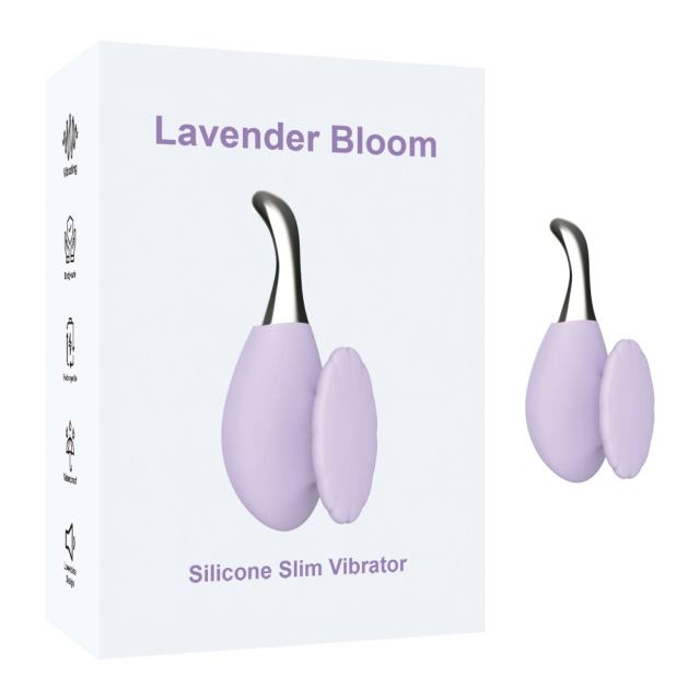 Customizable 4.33" Purple Rechargeable Silicone Slim Vibrator – 10 Vibrating Modes