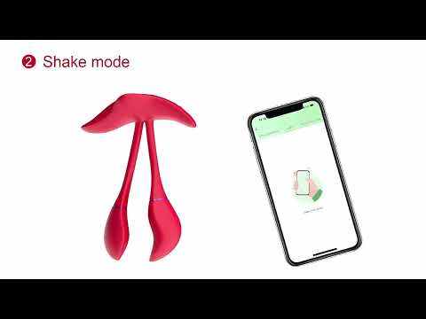 5.32" Red Rechargeable Silicone App-Controlled Dual Tip Vibrator – 9 Vibrating Modes