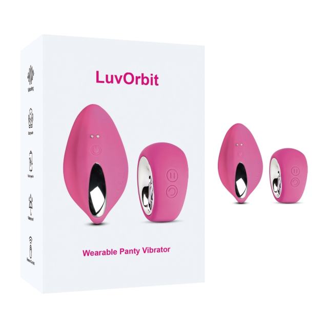 Customizable  9 Speeds Pink Color Silicone Wearable Panty Vibrator with Wireless Remote Control
