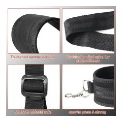 Black Bed Restraints Set with Handcuffs