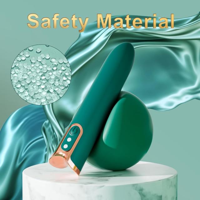 10-Speed Green & Rose Gold Rechargeable Waterproof Vibrator