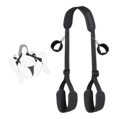 Black Bed Restraints Set with Handcuffs
