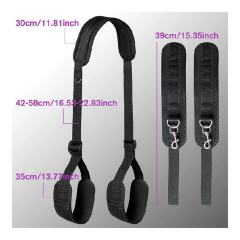 Black Bed Restraints Set with Handcuffs