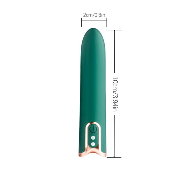 10-Speed Green & Rose Gold Rechargeable Waterproof Vibrator