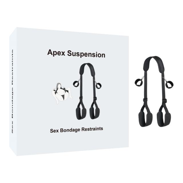 Black Bed Restraints Set with Handcuffs