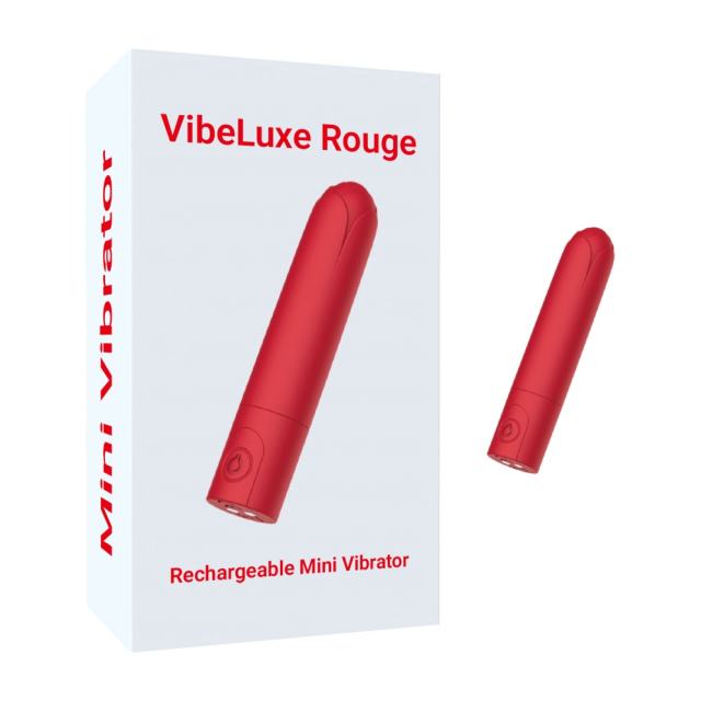 3.35” Red 10-Speed Rechargeable Vibrating Bullet