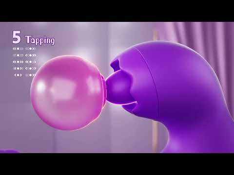 Customizable 9.26'' Purple Vibrating Tapping App-Controlled Vibrator – 10 Modes, Magnetic USB Rechargeable, Waterproof