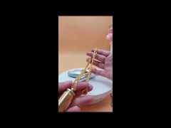 3.07'' Waterproof Rechargeable Gold Metal Vibrating Necklace Egg – 12 Modes and Remote-Controlled