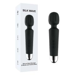 7.68'' Black Rechargeable WaterproofSilicone Wand Massager – 20-Speed and Powerful Motor