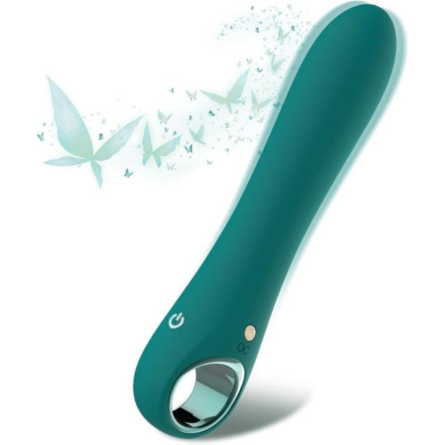 10-Speed Green Rechargeable Waterproof Silicone Vibrator