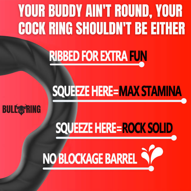 10 Vibrating Modes Black Rechargeable Silicone Vibrating Cock Ring